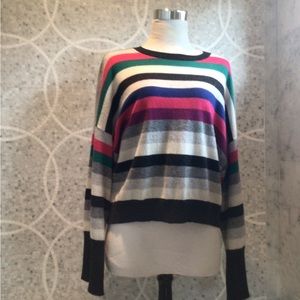 Colorful Autumn Cashmere Striped Sweater